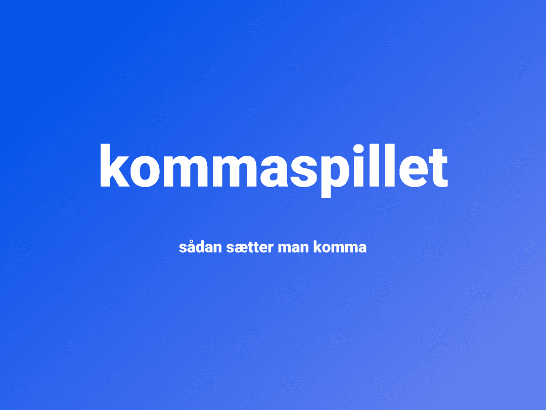 Kommaspillet