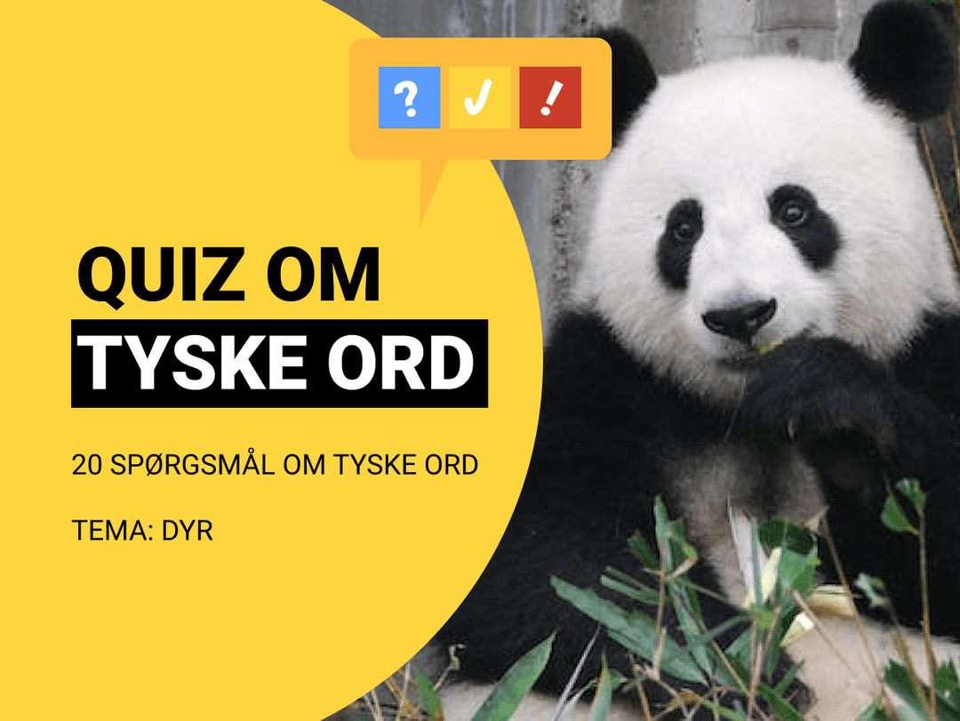 Tysk quiz om dyrenavne: Kan du dyrenavnene på tysk?
