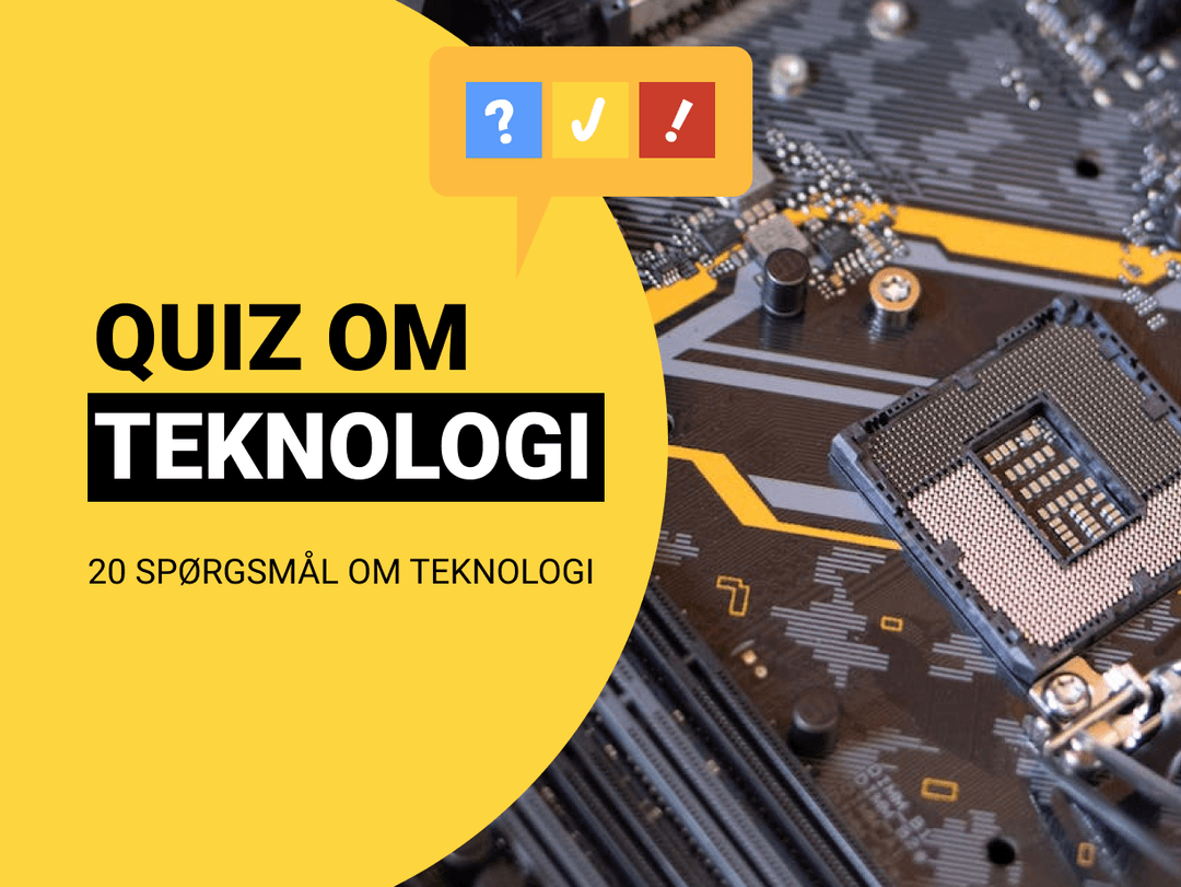 Teknologi Quiz med 20 spørgsmål og svar