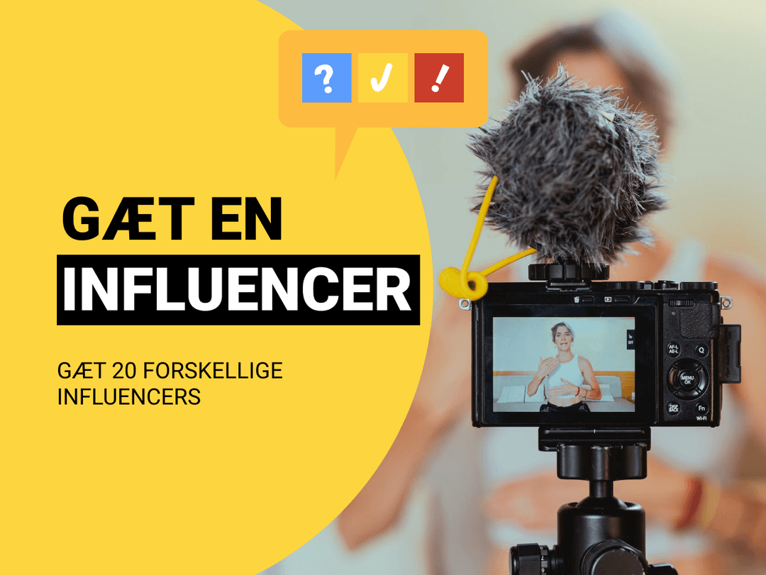 Gæt en Influencer: Kan du gætte 20 forskellige influencers?