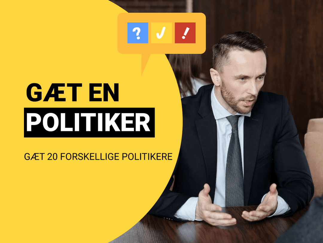 Gæt en Politiker: Gæt 20 forskellige politikere på ét spørgsmål