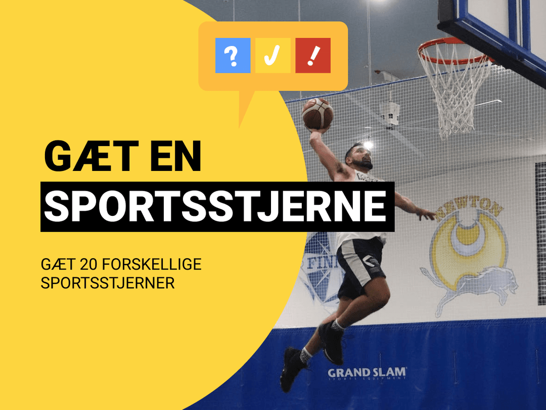 Gæt en Sportsstjerne: Kan du gætte 20 forskellige sportsstjerner?