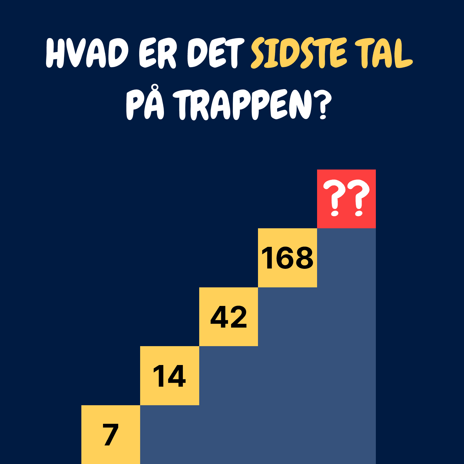 Find det sidste tal på trappen
