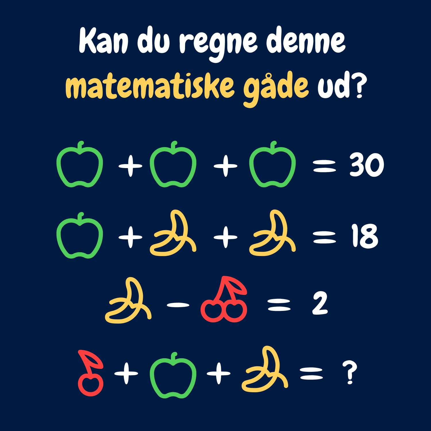 En matematisk gåde... med frugter? 🍌