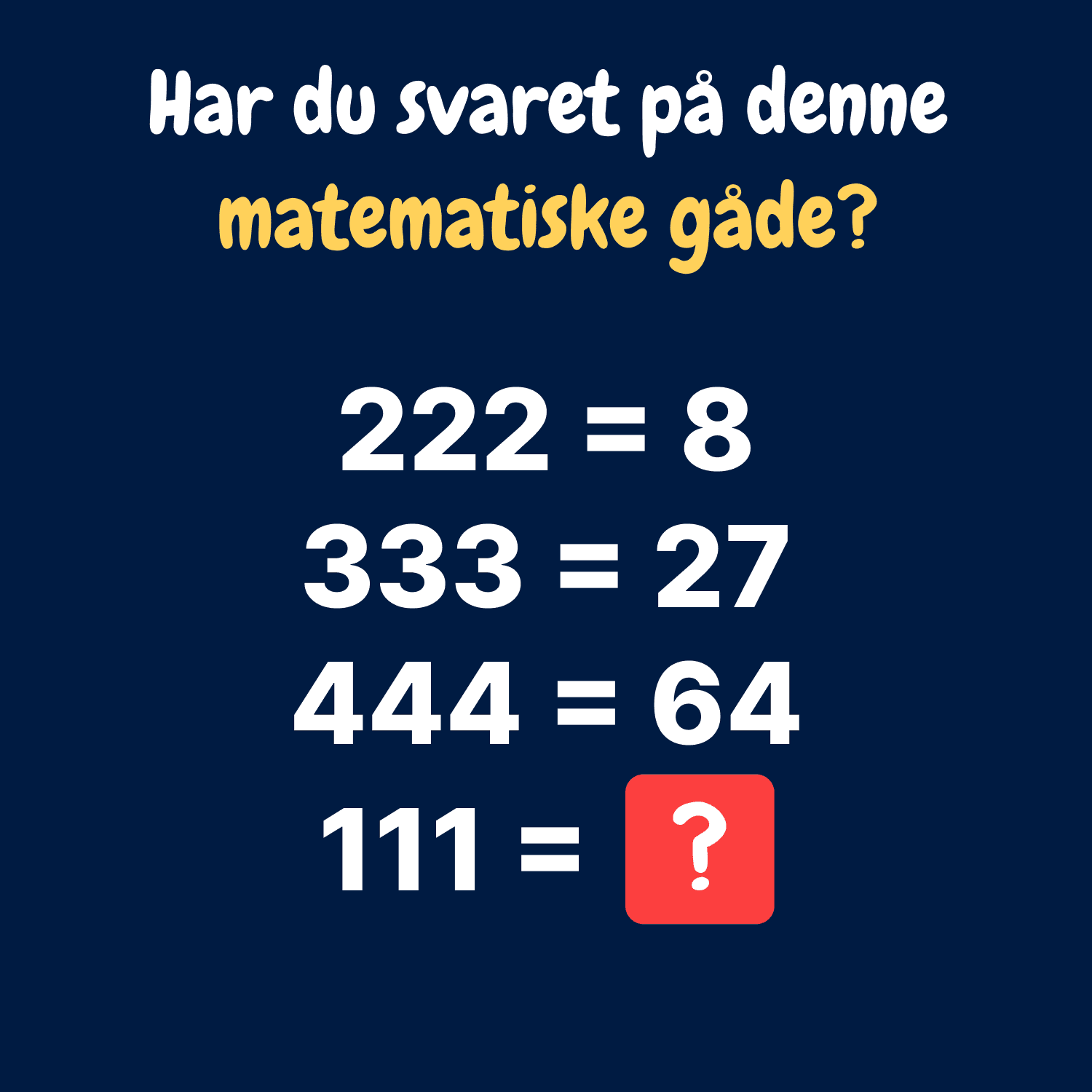 Kan du regne denne matematiske gåde ud?