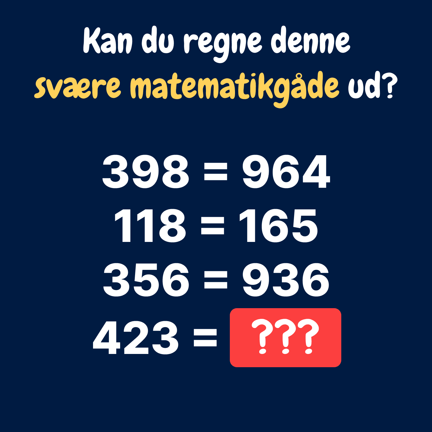 Kan du løse denne svære matematikgåde?