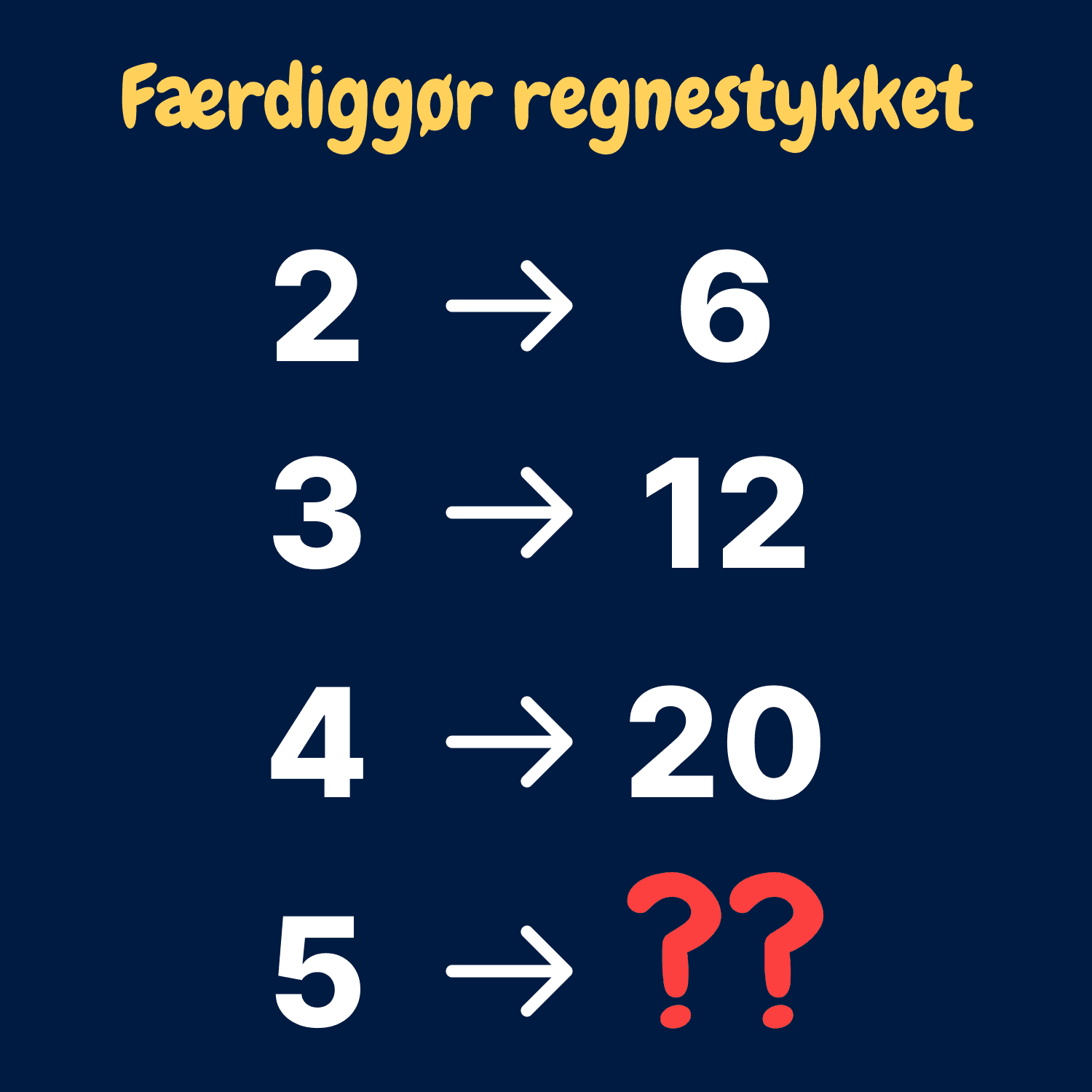 Færdiggør regnestykket, og find det manglende tal