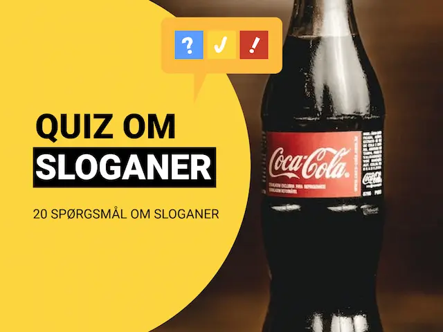 Slogan Quiz med 20 sloganer du skal gætte