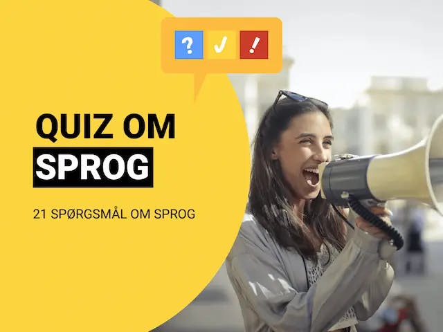 Sprog Quiz med 21 spørgsmål og svar | Spil gratis her