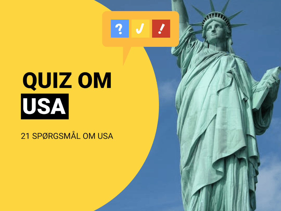 Quiz om USA: 20 spørgsmål og svar i USA-quiz