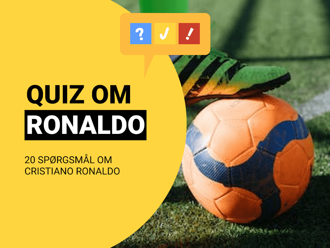Dansk quiz om Cristiano Ronaldo med 20 spørgsmål og svar