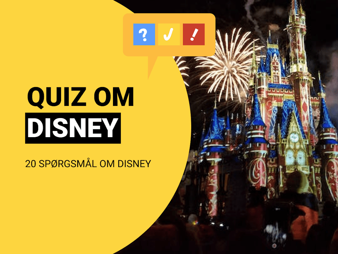Dansk Disney Quiz: Disney test med 20 spørgsmål og svar