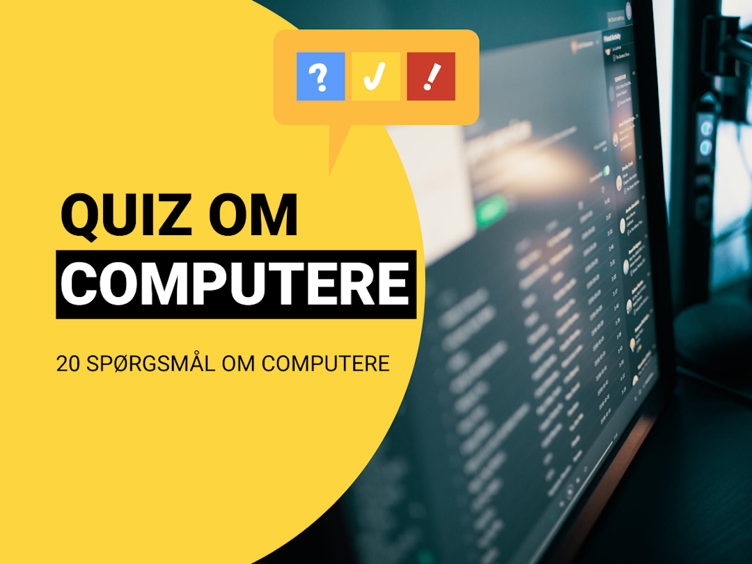 Computer Quiz: 20 spørgsmål og svar om computere