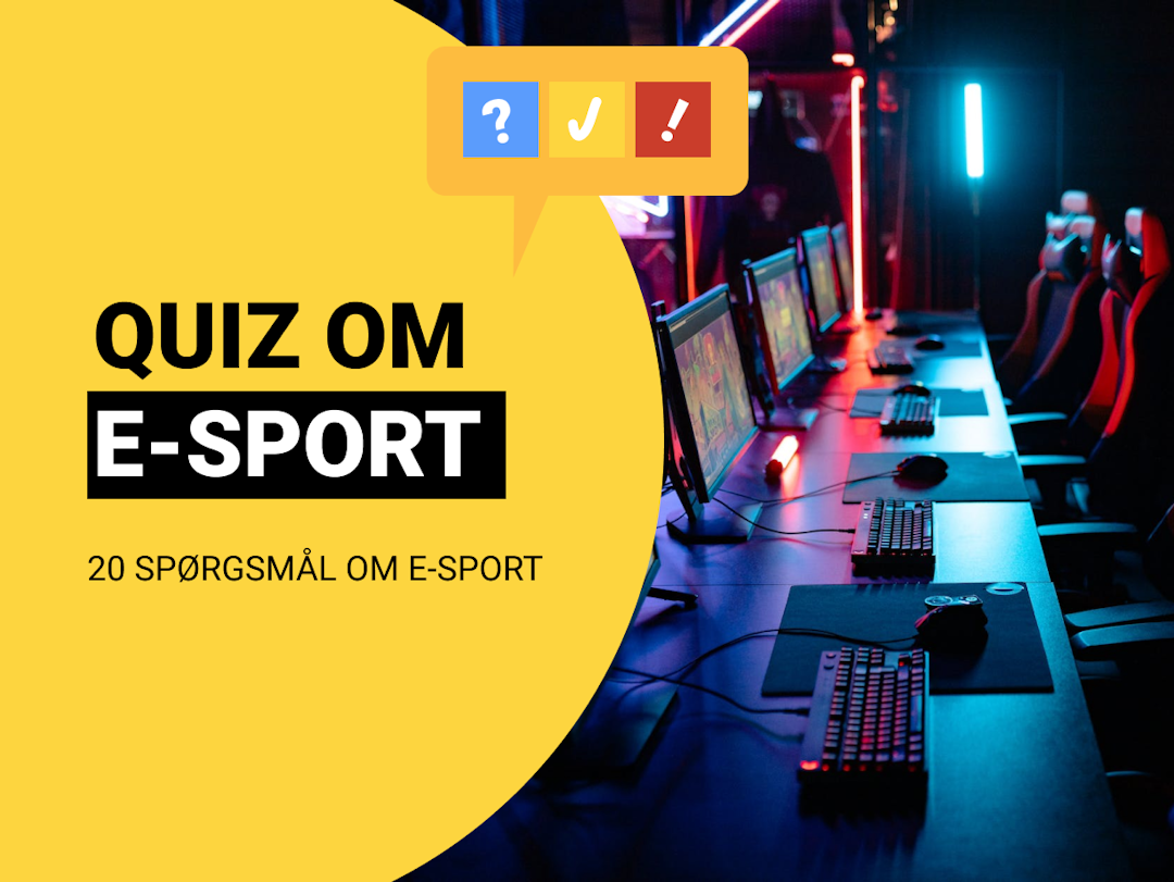Quiz om E-Sport: Dansk e-sports quiz med 20 spørgsmål