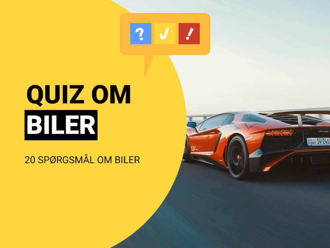 Quiz Om Biler: Dansk bilquiz med 20 spørgsmål og svar
