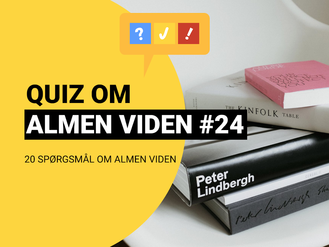 Quiz om Almen Viden med 20 spørgsmål og svar #24