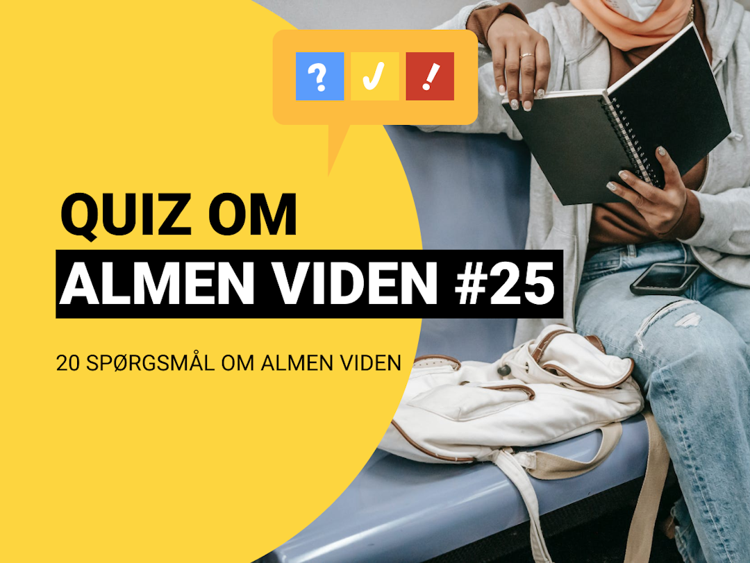 Quiz om Almen Viden med 20 spørgsmål og svar #25