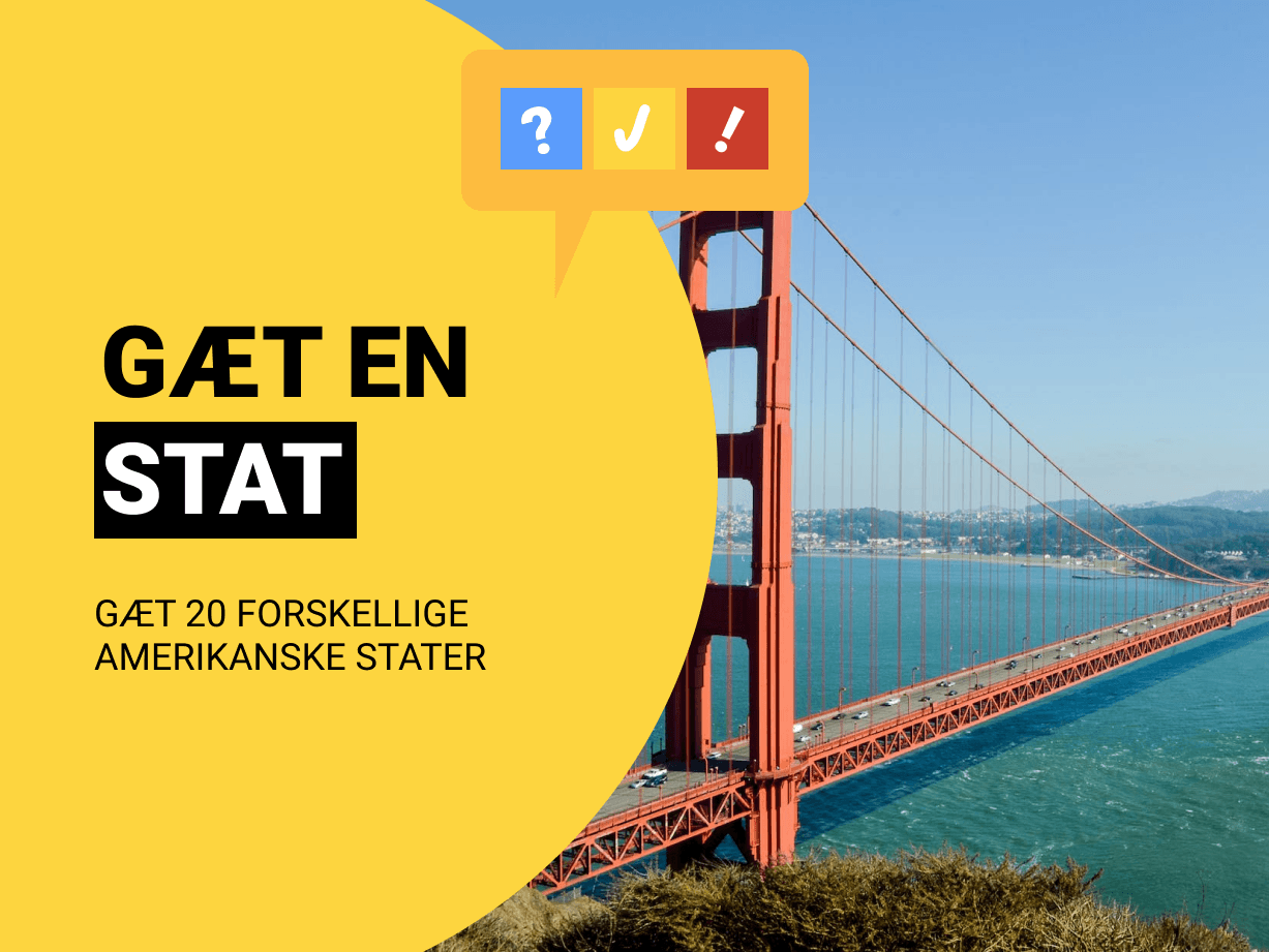 Gæt en Amerikansk Stat: Kan du gætte 20 stater i USA?