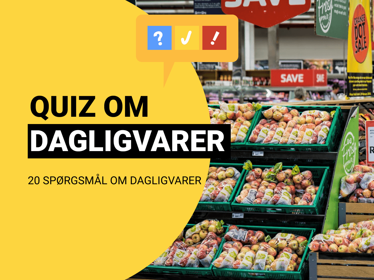 Quiz om Dagligvarer: Dagligvare-quiz med 20 spørgsmål og svar