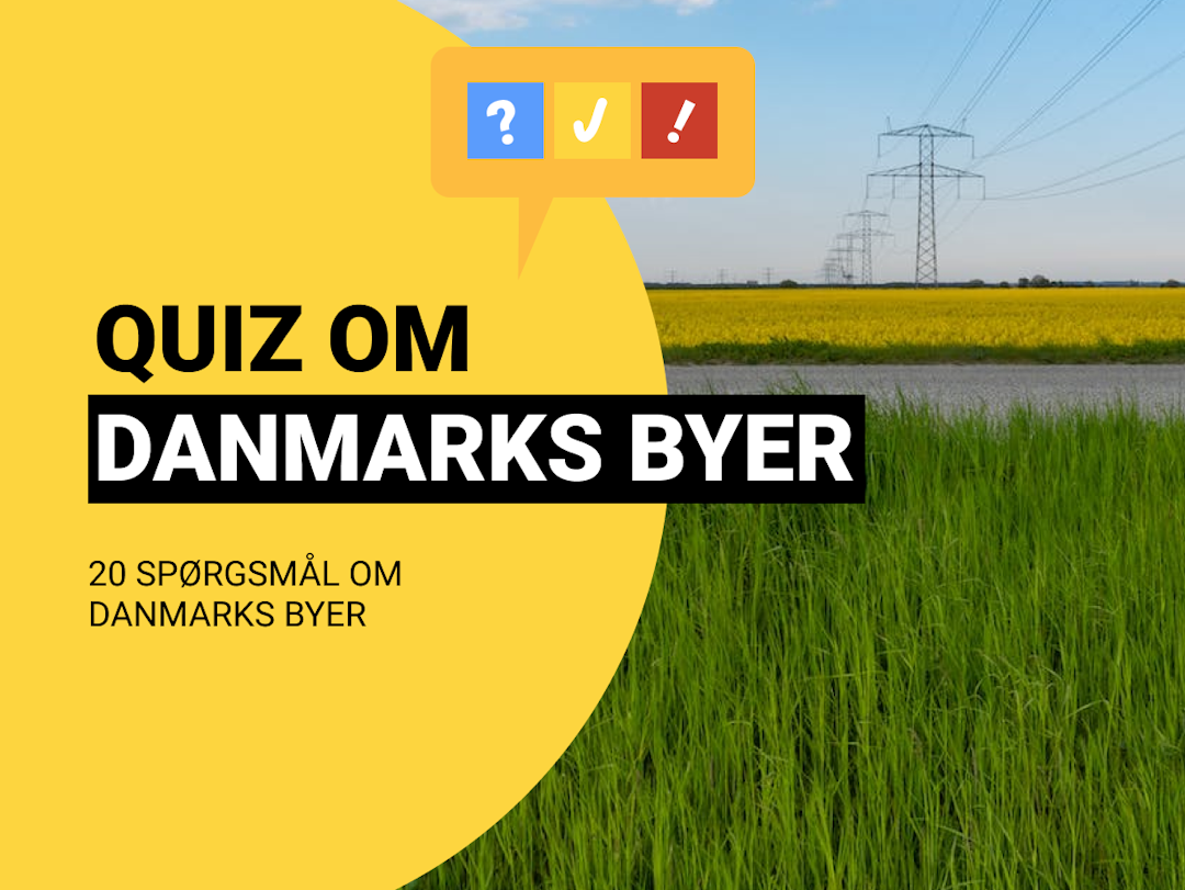 Quiz om Danmarks Byer: Dansk byquiz med 20 spørgsmål