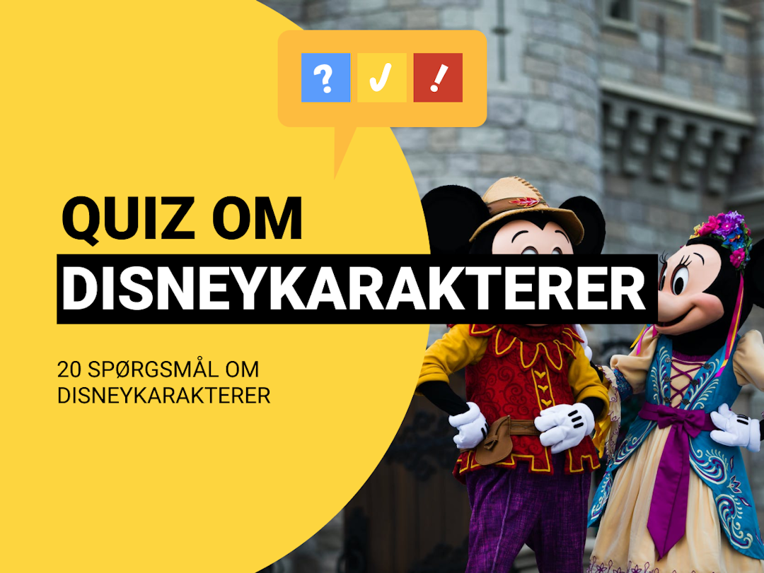 Quiz om Disneykarakterer: 20 spørgsmål og svar om Disneykarakterer
