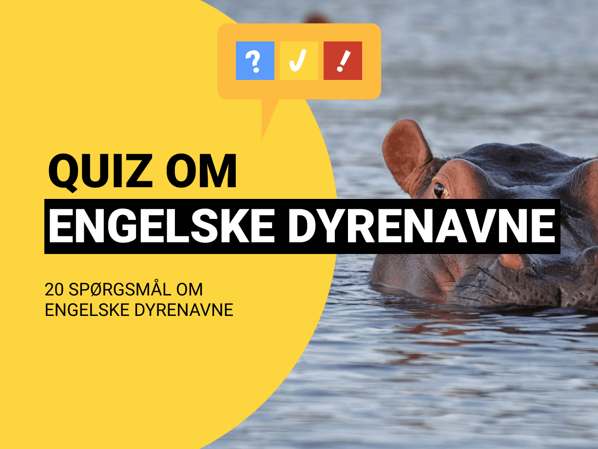 Engelsk Quiz om Dyrenavne: Kan du dyrenavnene på Engelsk?