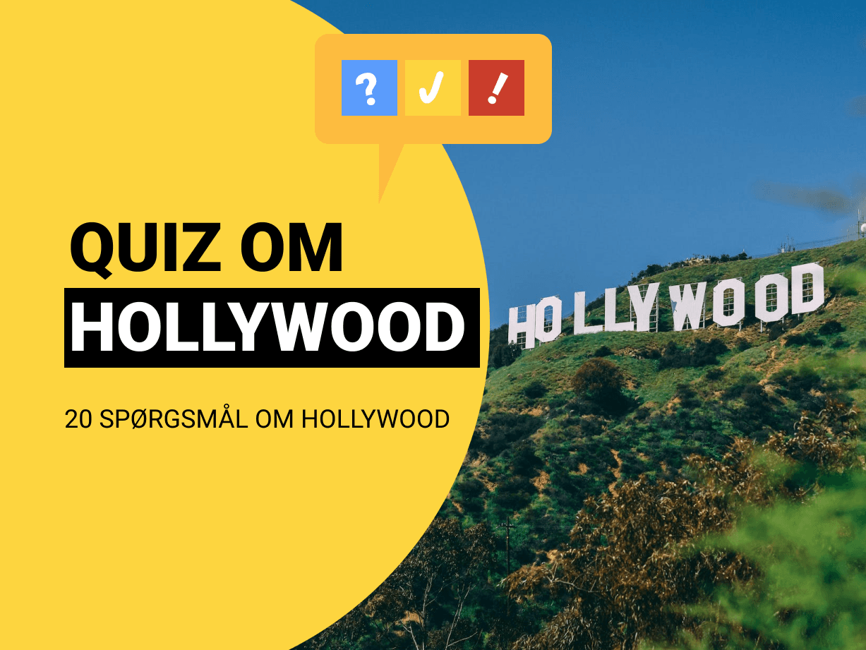 Quiz om Hollywood: Dansk Hollywood-quiz med 20 spørgsmål