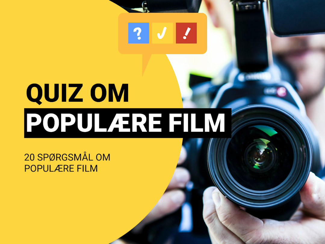 Quiz om Populære Film: I hvilket årstal udkom disse 20 film?