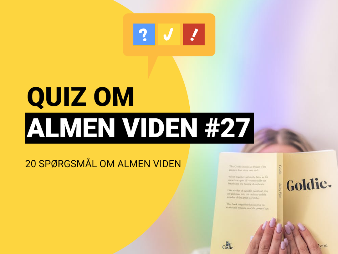 Quiz om Almen Viden med 20 spørgsmål og svar #27