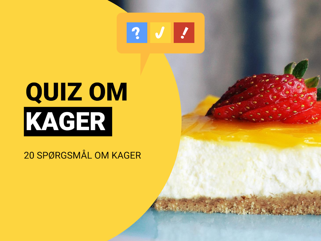 Dansk Kagequiz: Quiz om kager med 20 spørgsmål og svar