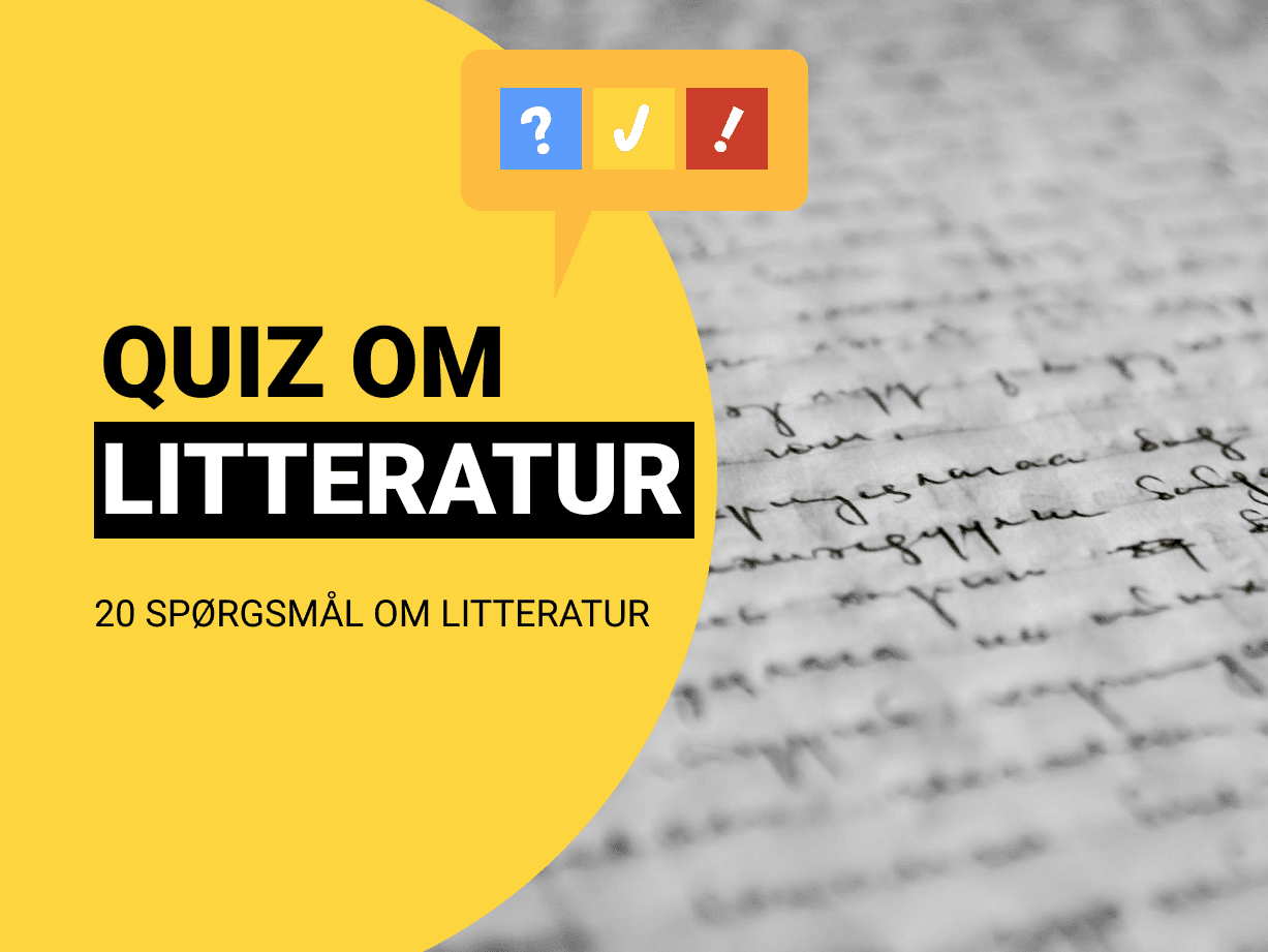 Litteraturquiz på Dansk: Quiz om litteratur med 20 spørgsmål