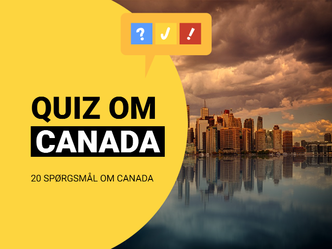 Quiz om Canada: Canada-quiz med 20 spørgsmål og svar
