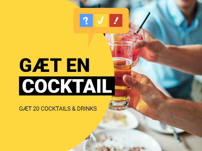 Gæt en Cocktail: Gæt 20 forskellige cocktails og drinks